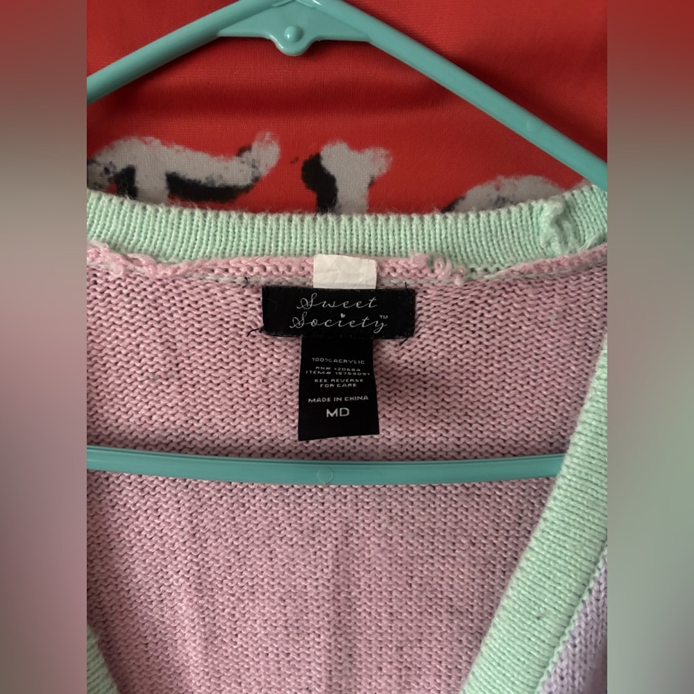 Hot Topic Pastel Colorblock Cardigan - Picture 2 of 6